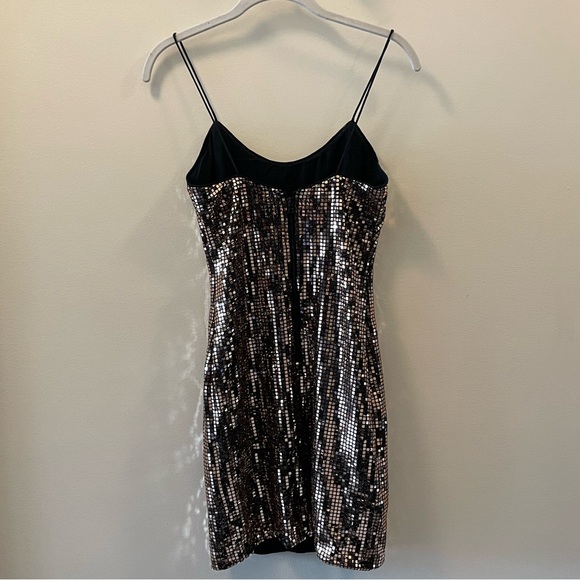 Alice + Olivia Nelle Embellished Mini Dress - Gold & Black - Picture 2 of 7